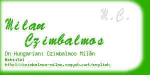 milan czimbalmos business card