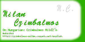 milan czimbalmos business card